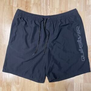 Men’s Black Quicksilver Board Swim Shorts Size Large Discount Because Tear